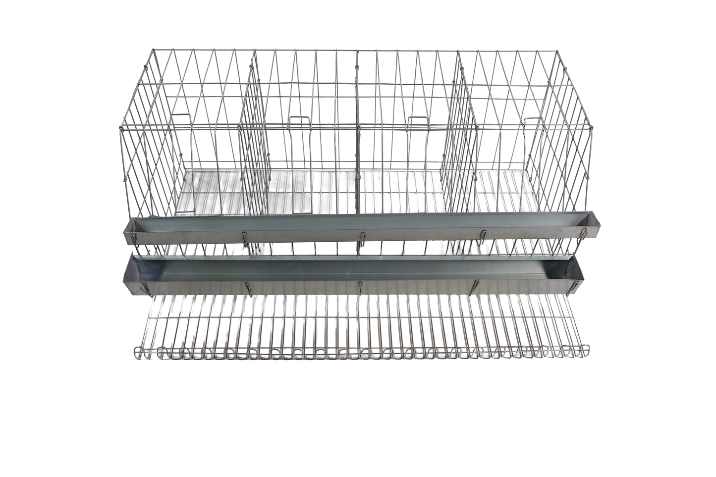 Gaiola para galinha de postura com 4 boxes, capacidade para até 8 aves 100 X 67 X 40 CM. G09