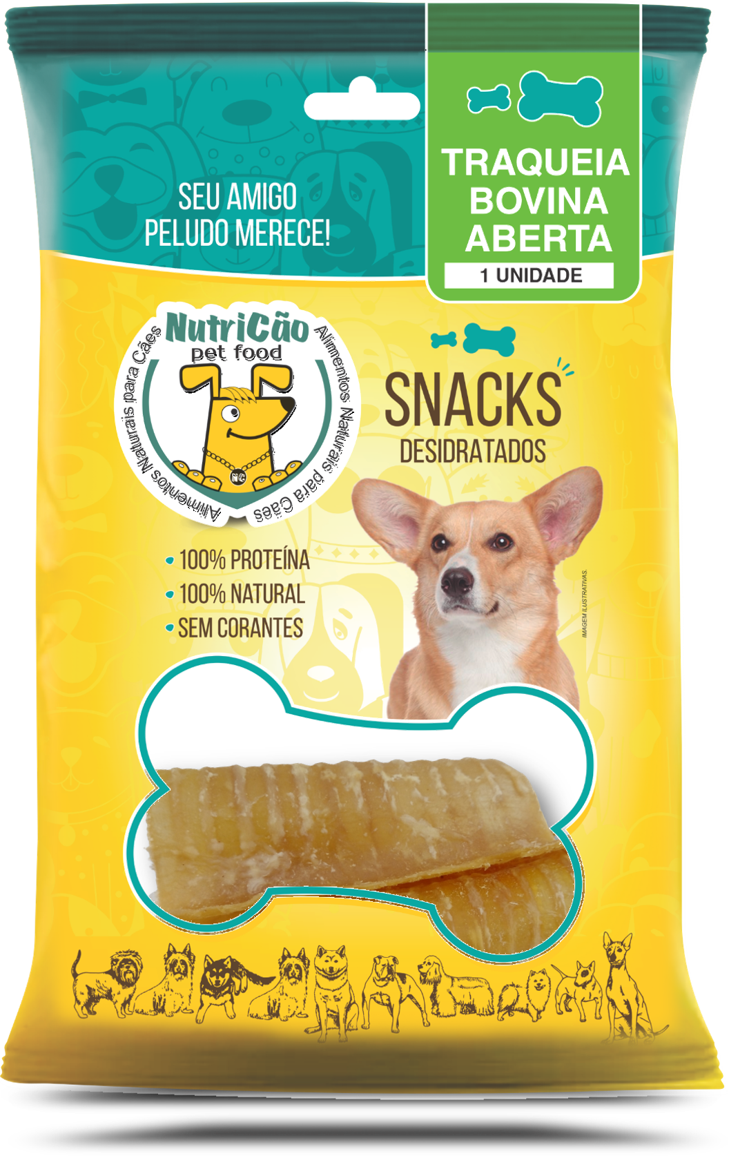 TRAQUEIA BOVINA DESIDRATADA 80 GR