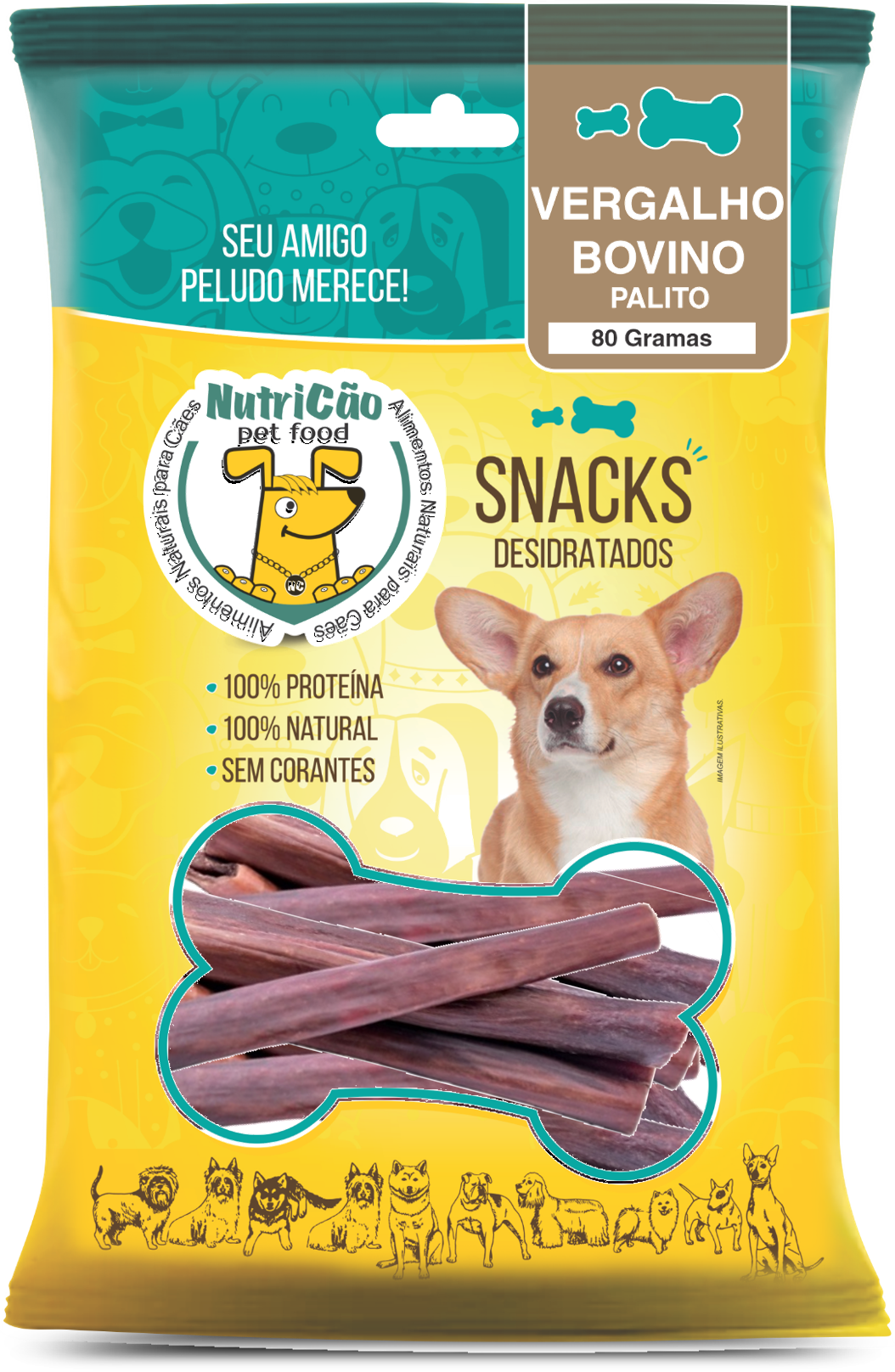 VERGALHO BOVINO DESIDRATADO 80 GR