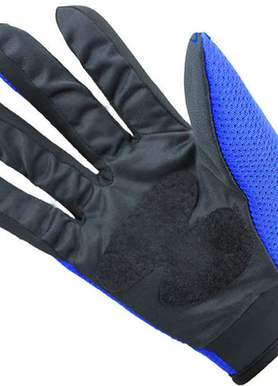 Luva Motoqueiro Motociclista Esportiva com Proteção Antiderrapante Azul