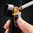 Isqueiro Elétrico Recarregável USB Touch Sem Chama à Prova de Vento - Preto