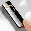 Isqueiro Elétrico Recarregável USB Touch Sem Chama à Prova de Vento - Preto