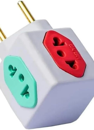 Adaptador Tomada Cubo 4 Tomadas Padrão Novo/Antigo 10A