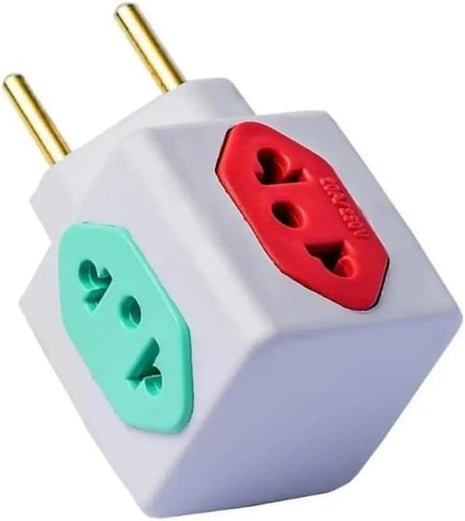 Adaptador Tomada Cubo 4 Tomadas Padrão Novo/Antigo 10A