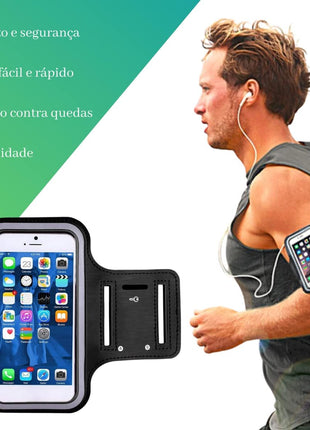 Braçadeira Esportiva Tomate para Celular Corrida Caminhada Academia