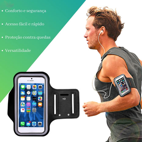 Braçadeira Esportiva Tomate para Celular Corrida Caminhada Academia