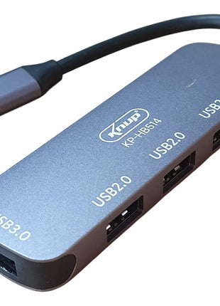 HUB USB TYPE C 4 PORTAS USB 3.0/2.0 KNUP KPHB514
