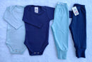 Kit Roupa De Bebê Menino 4 Pçs 2 Body Manga Longa e 2 Mijão Culote