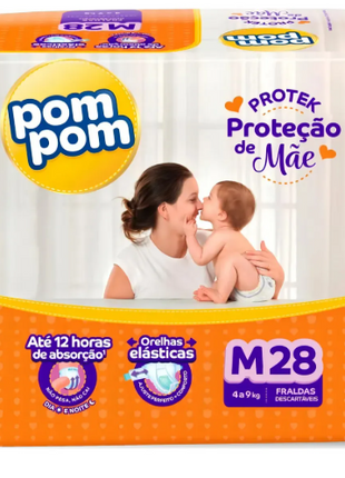 Fraldas Pom Pom Protek Proteção De Mãe P Ao Xxg Jumbo Barata