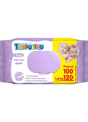 TOALHA UMEDECIDA TROPOLINO LEVE 120 PAGUE 100