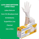 Luvas Descartáveis Volk Do Brasil Latex Descartável Tamanho M E G Cano Curto Com amido