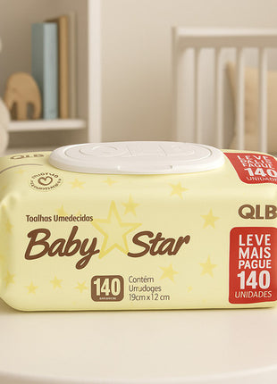 Toalha Lenço Umedecido Bebe Premium 140und Atacado Com Tampa