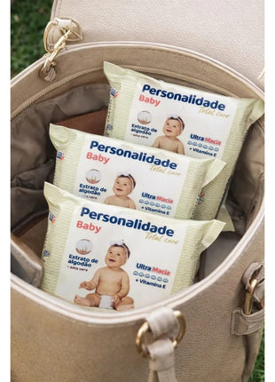 Kit 3 Toalhas Lencinho Umedecido Pocket Personalidade Baby 20 Unidades Cada Promoção