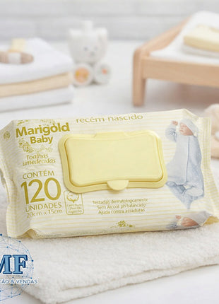 Lenço Umedecido Bebê Marigold Sensitive Rn Sem Álcool Barato