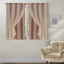 Cortinas Blackout em Tecido  Com Voil  2.00 x 1.40
