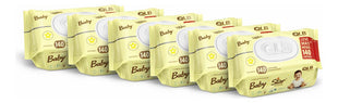 Kit 6 Toalha Lenço Umedecido Baby Star 840und Hipoalergênico