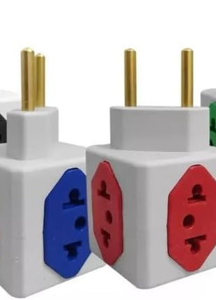 Adaptador Tomada Cubo 4 Tomadas Padrão Novo/Antigo 10A