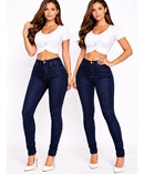 Kit 2 Calças Jeans Femininas Skinny Lycra Elastano