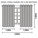 Cortinas Blackout em Tecido  Com Voil  2.80x1.60