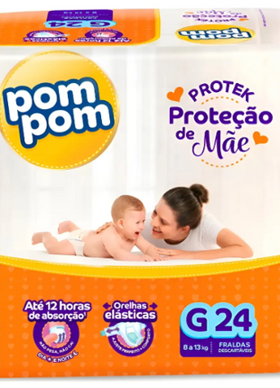 Fraldas Pom Pom Protek Proteção De Mãe P Ao Xxg Jumbo Barata