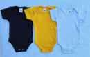Kit Com 3 Body Manga Curta Unissex