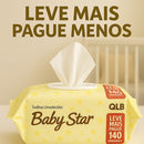 Kit 3 Toalha Lenço Umedecido Baby Star 420und Atacado