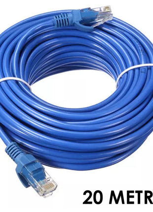 Cabo de Rede Ethernet 20 Metros RJ45 – Internet Alta Velocidade LAN