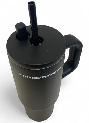 Copo Térmico com Tampa e Alça – 710ml | FUTUREEXPECTATION Inox 059 Preto