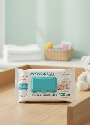 Kit 3 Lenços Umedecido Hipoalergênico 120un Marigold Premium