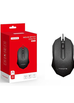 MOUSE OPTICO COM FIO 1000DPI TOMATE MMO003