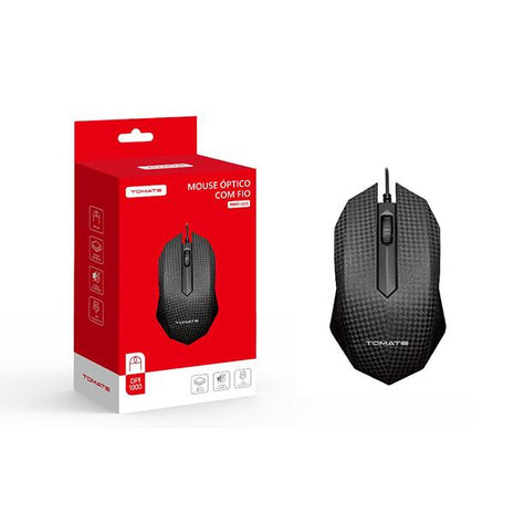 MOUSE OPTICO COM FIO 1000DPI TOMATE MMO003