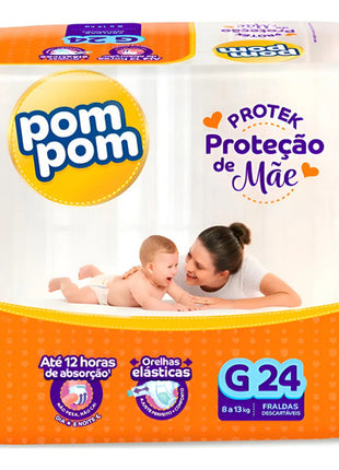 Fraldas Pom Pom Protek Proteção De Mãe P Ao Xxg Jumbo Barata