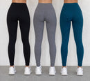 Kit 3 Calças Legging Feminina  Cintura Alta