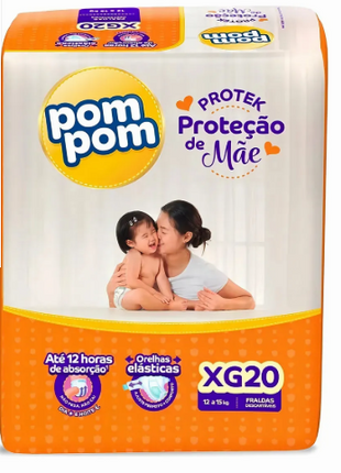 Fraldas Pom Pom Protek Proteção De Mãe P Ao Xxg Jumbo Barata