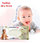 12 Pcts Toalha Umedecido Personalidade  baby total care c/ 100 Un