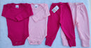 Kit Roupa De Bebê Menina 4 Pçs 2 Body Manga Longa e 2 Mijão Culote