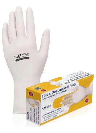 Luvas Descartáveis Volk Do Brasil Latex Descartável Tamanho M E G Cano Curto Com amido
