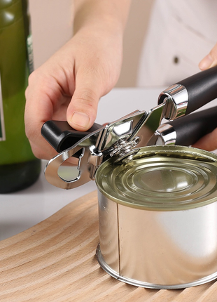 Abridor de Latas Profissional com Cortador de Aço Inox e Cabo Antiderrapante Bomvink