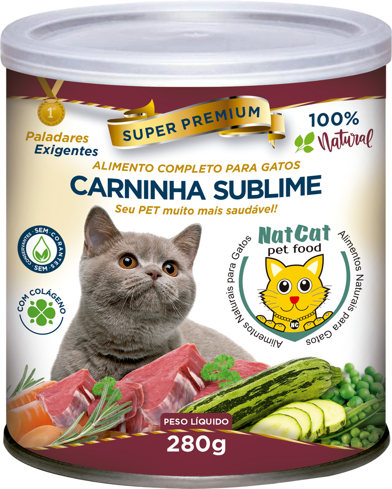 CARNINHA SUBLIME - ALIMENTO NATURAL PARA GATOS 280 GR
