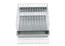CD15 - Gaiola p/ codornas p/ 10 aves, med.32x45x20cm, c/band, com/beb. ch. galv