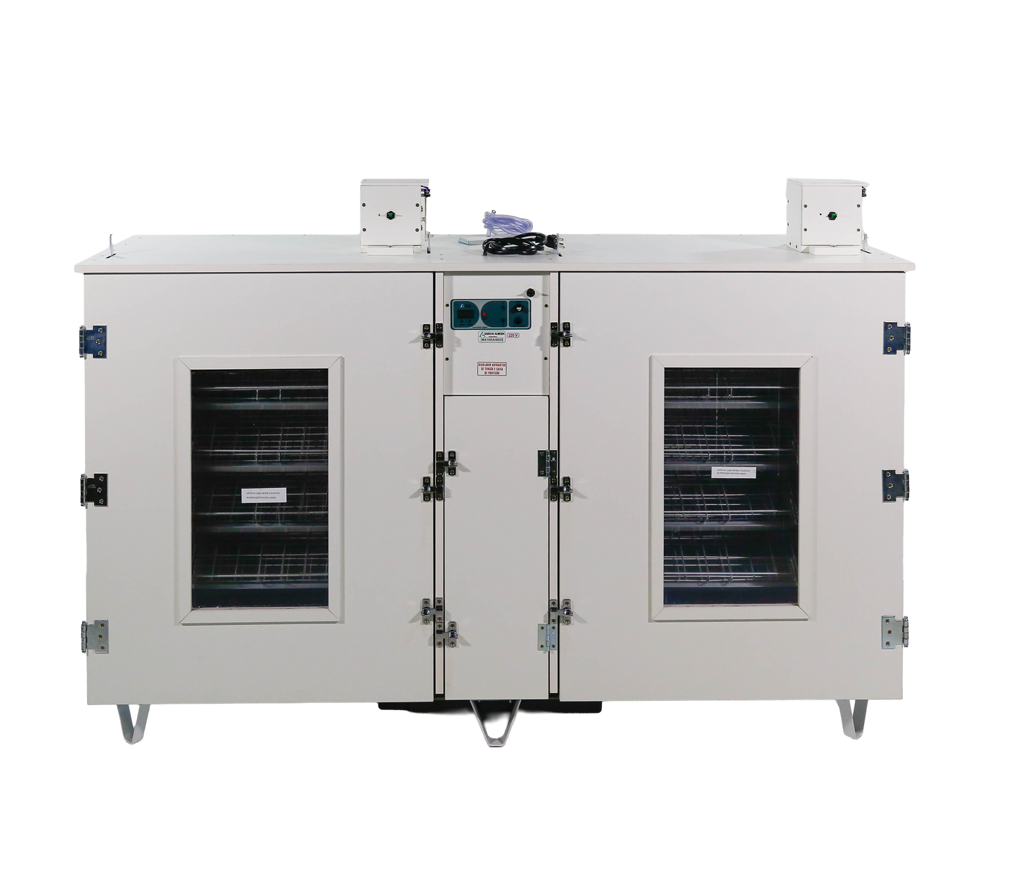 Chocadeira Elétrica p/ 728 ovos de galinha (Uma Vez ou Sistema Rodízio) Med 170x51x112cm MA16DA