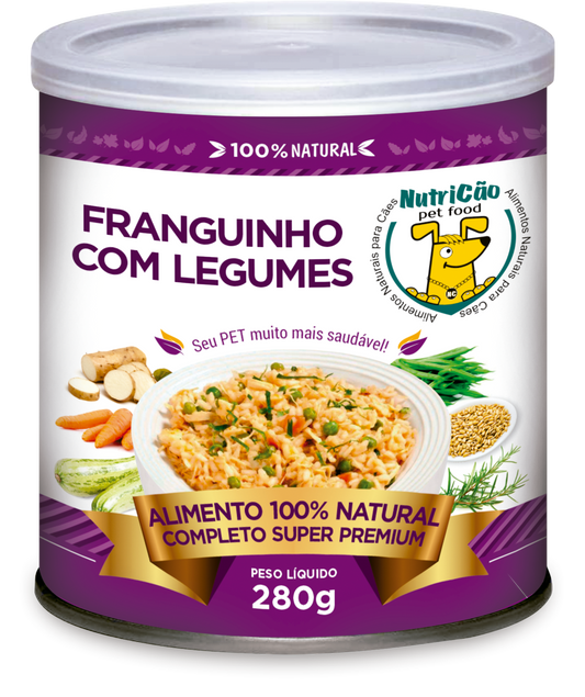 FRANGUINHO COM LEGUMES - ALIMENTO NATURAL PARA CÃES