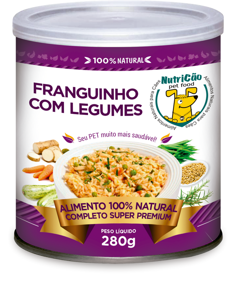 FRANGUINHO COM LEGUMES - ALIMENTO NATURAL PARA CÃES