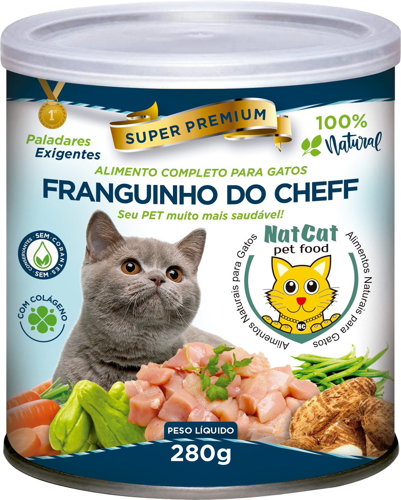 FRANGUINHO DO CHEFF - ALIMENTO NATURAL PARA GATOS 280 GR