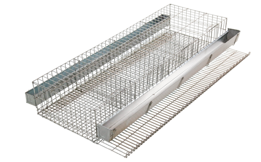 Gaiola para codorna de postura com 4 boxes p/ 40 aves 97x15x55cm c/com/beb. ch.gal. CD03