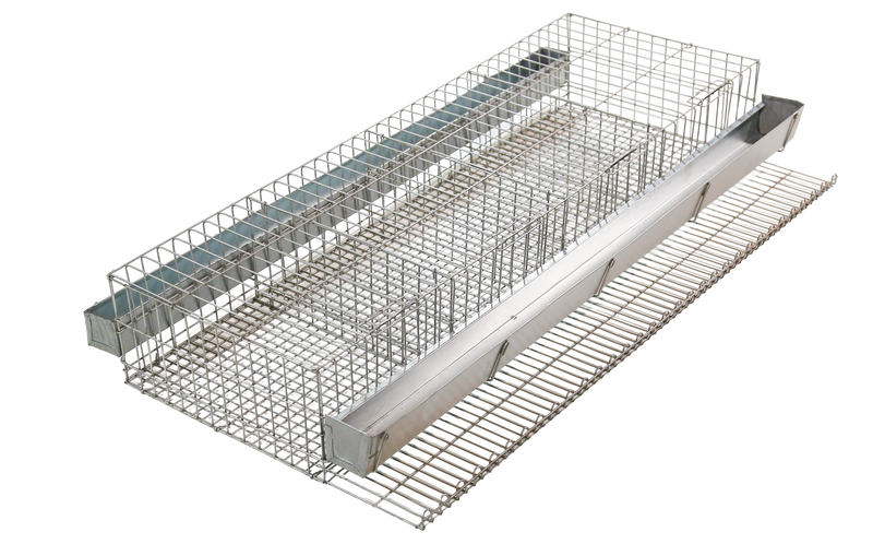 Gaiola para codorna de postura com 4 boxes p/ 40 aves 97x15x55cm c/com/beb. ch.gal. CD03