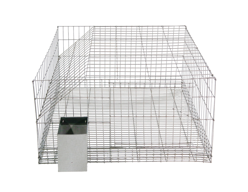 Gaiola p/coelhos med. 60x60x36cm, c/Comedouro automático em ch.galvanizada C01.
