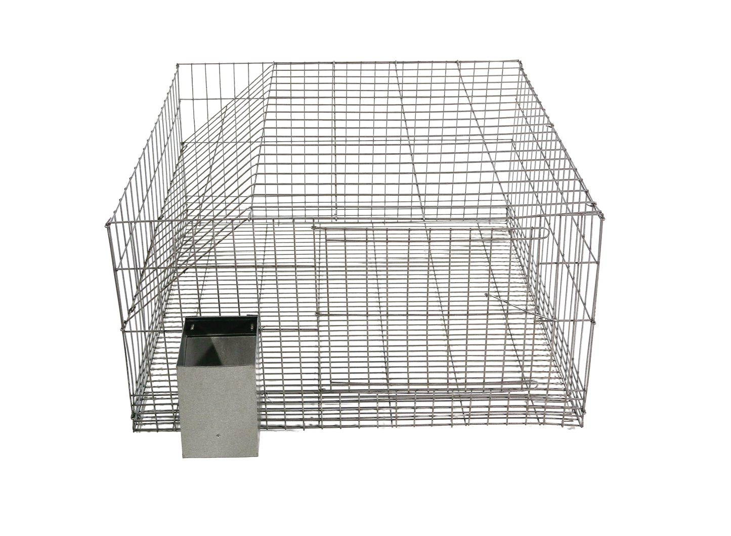 GAIOLA P/ COELHOS MED. 60X80X45CM C/ COMED AUTOMATICO EM CHAPA GALVENIZADA C02