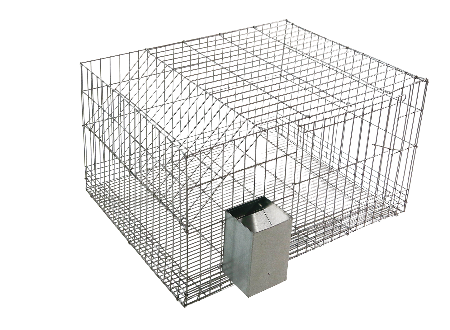 Gaiola p/coelhos med. 60x60x36cm, c/Comedouro automático em ch.galvanizada C01.