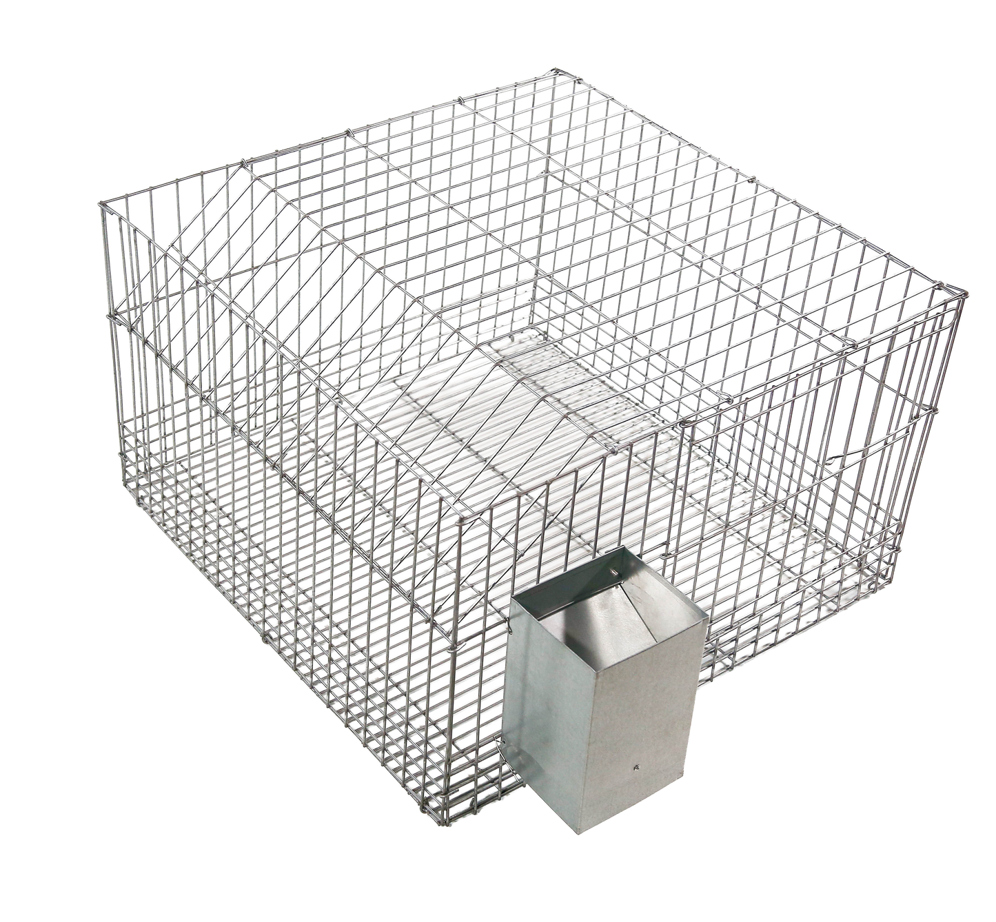 GAIOLA P/ COELHOS MED. 60X80X45CM C/ COMED AUTOMATICO EM CHAPA GALVENIZADA C02